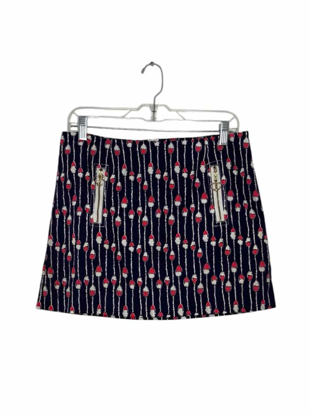 Lilly Pulitzer Size 4 Navy Print Pre-Owned Skirt- Ladies
