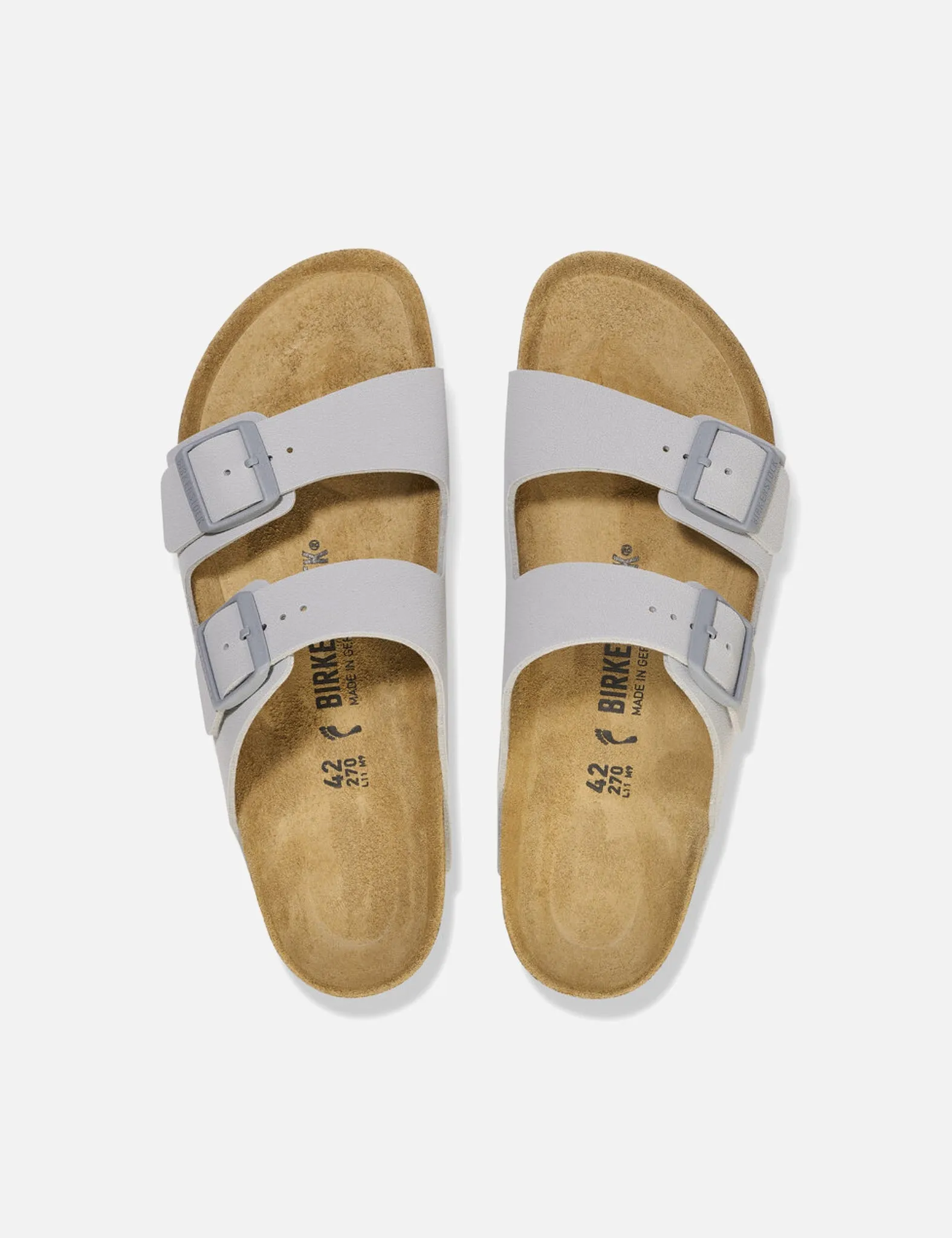 Limited Edition Birkenstock Arizona Sandals Birko-flor (Regular) - Stone Coin Grey  Last Few Pieces!