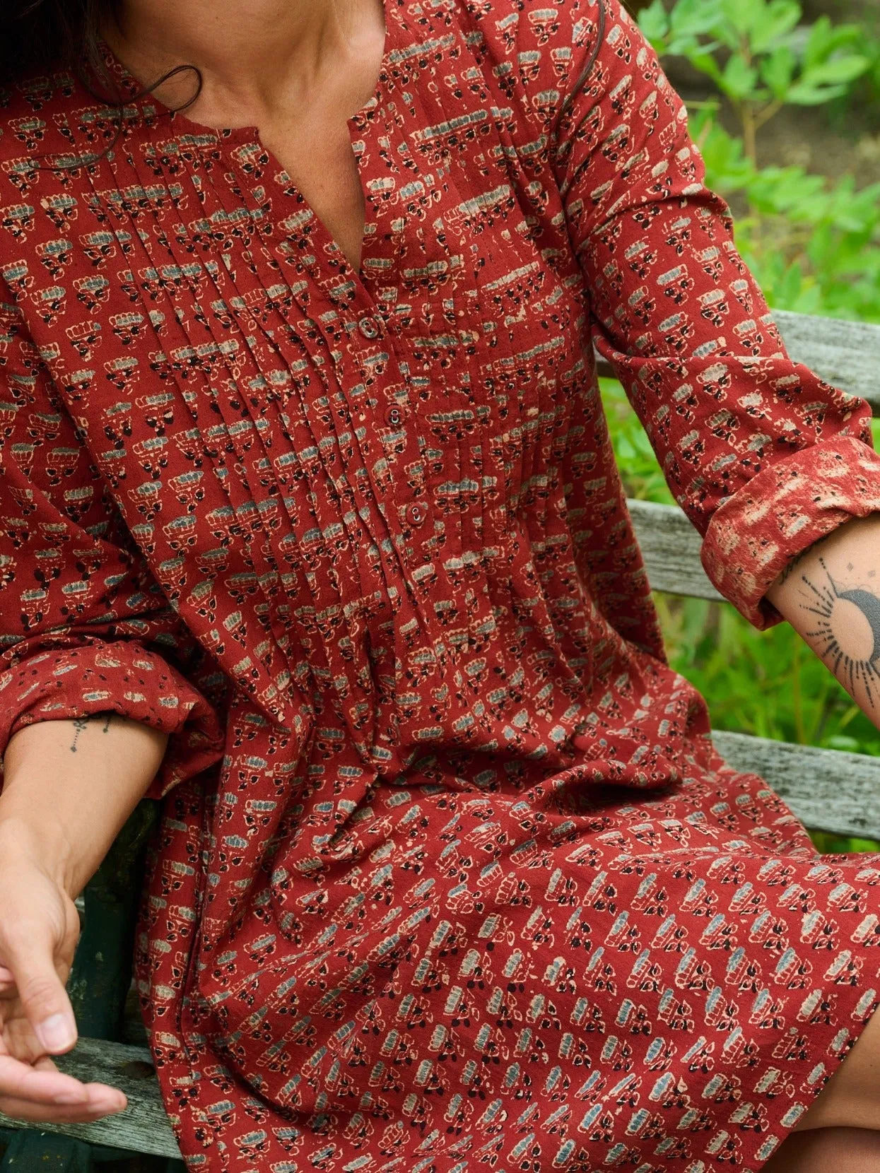 Limited Edition Victoria Tunic Dress - Currant Red  Today Only!
