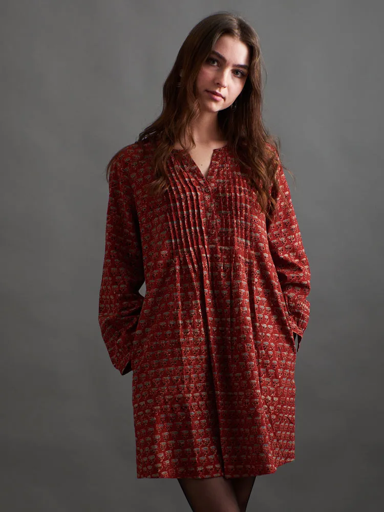Limited Edition Victoria Tunic Dress - Currant Red  Today Only!
