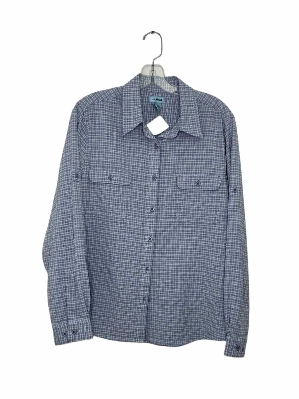 LL Bean Size Large Lt. Blue Pre-Owned Shirt- Ladies