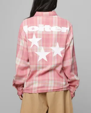 Loiter Solar Button Up Shirt Red Check