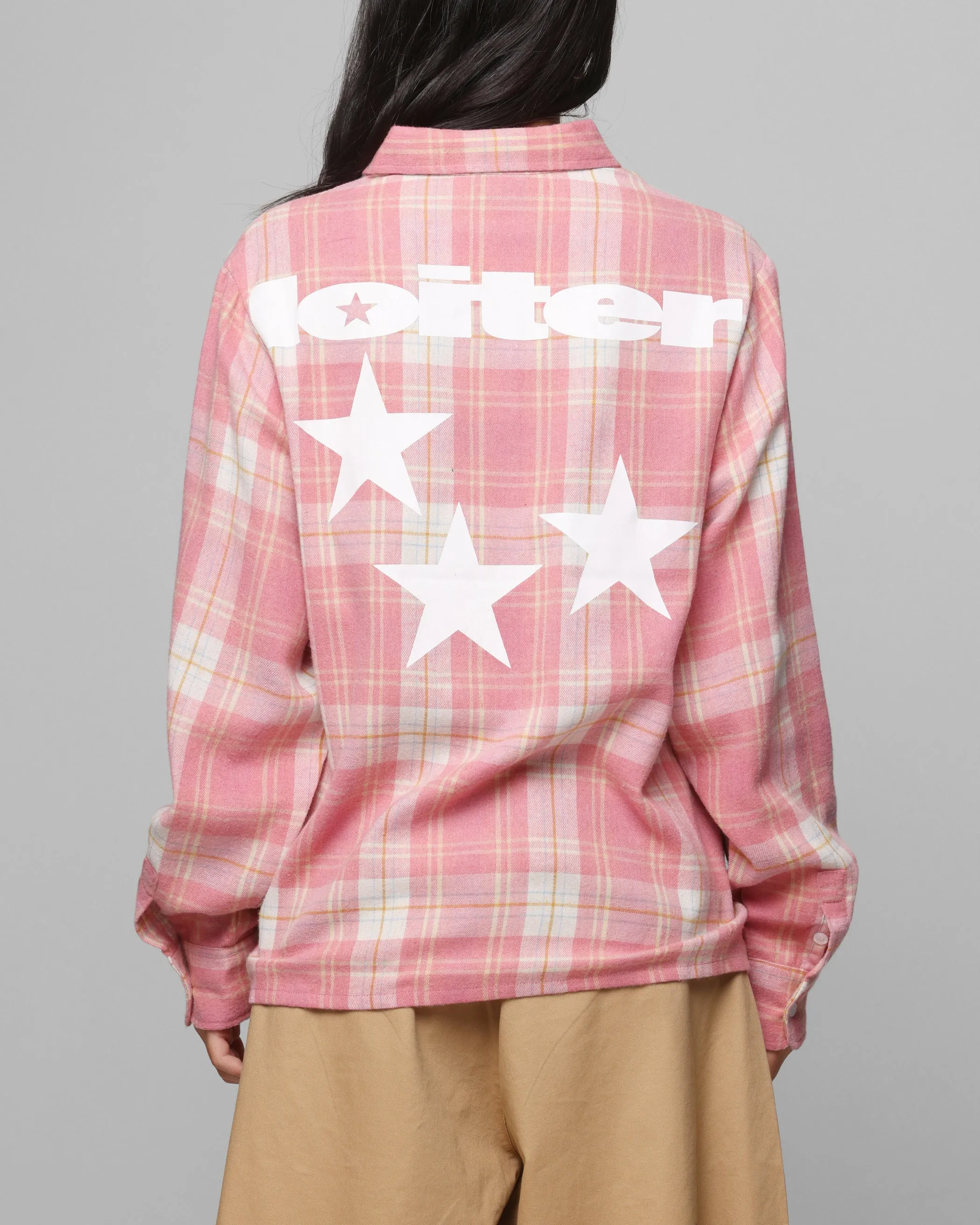 Loiter Solar Button Up Shirt Red Check