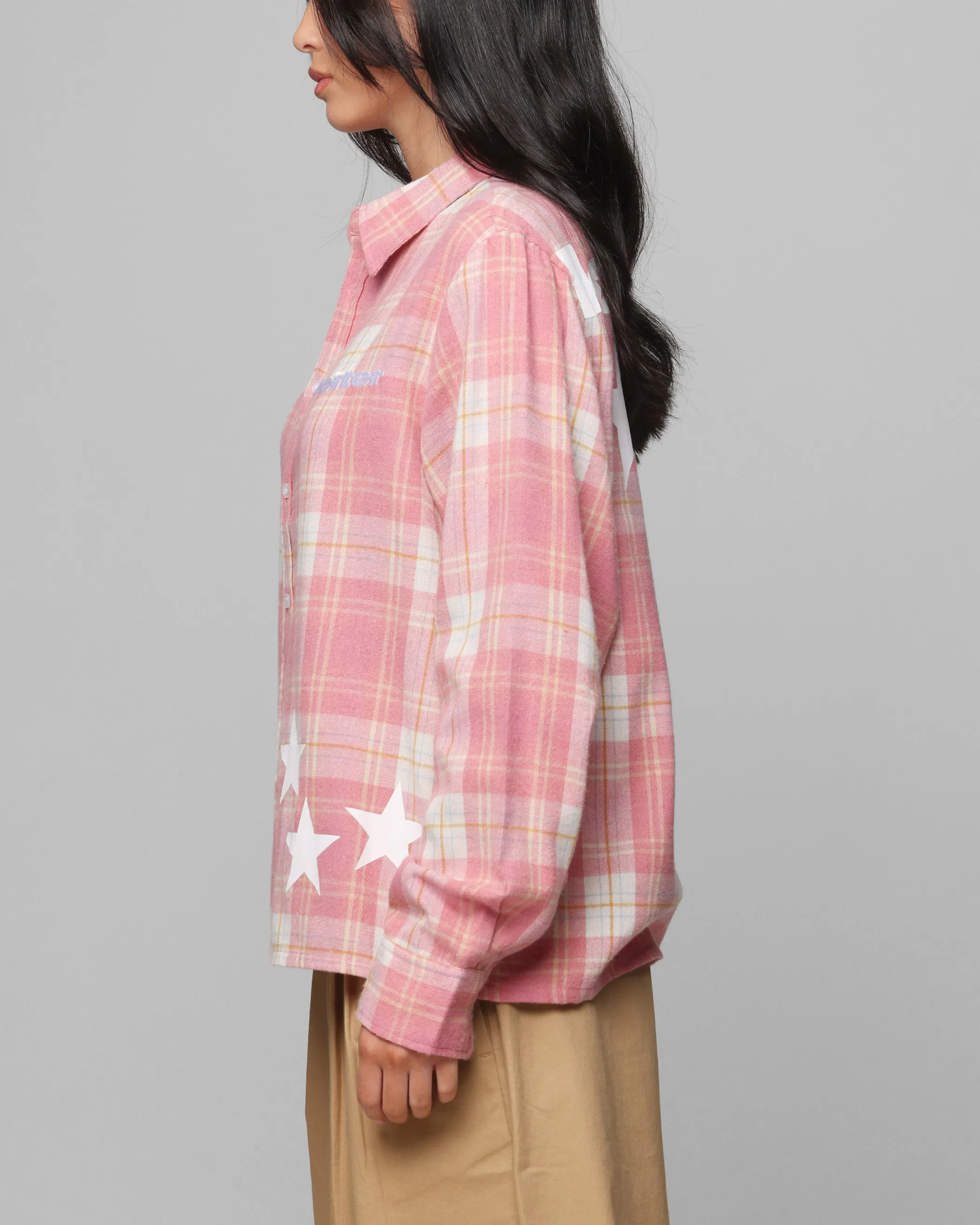 Loiter Solar Button Up Shirt Red Check