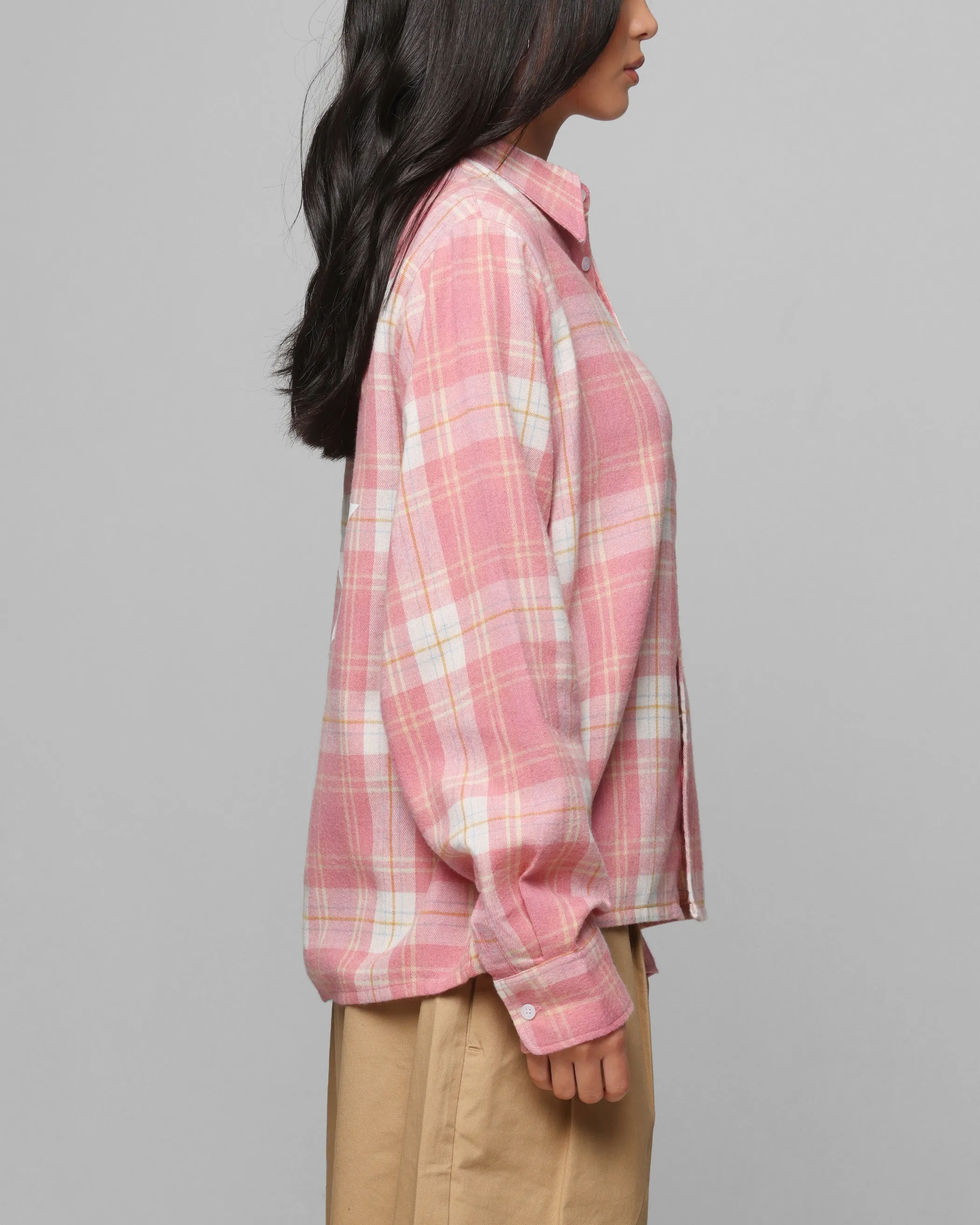 Loiter Solar Button Up Shirt Red Check