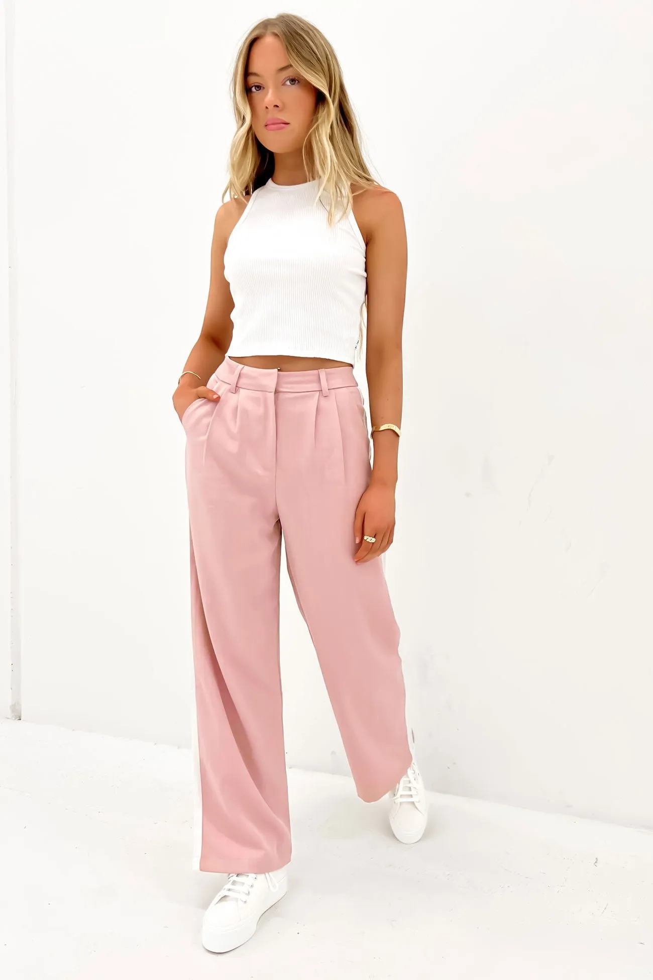 Lucas Stripe Pant Pink