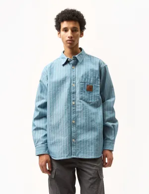 Luxury Feel Carhartt WIP Menard Over Shirt - Blue Rinsed  Last Chance!