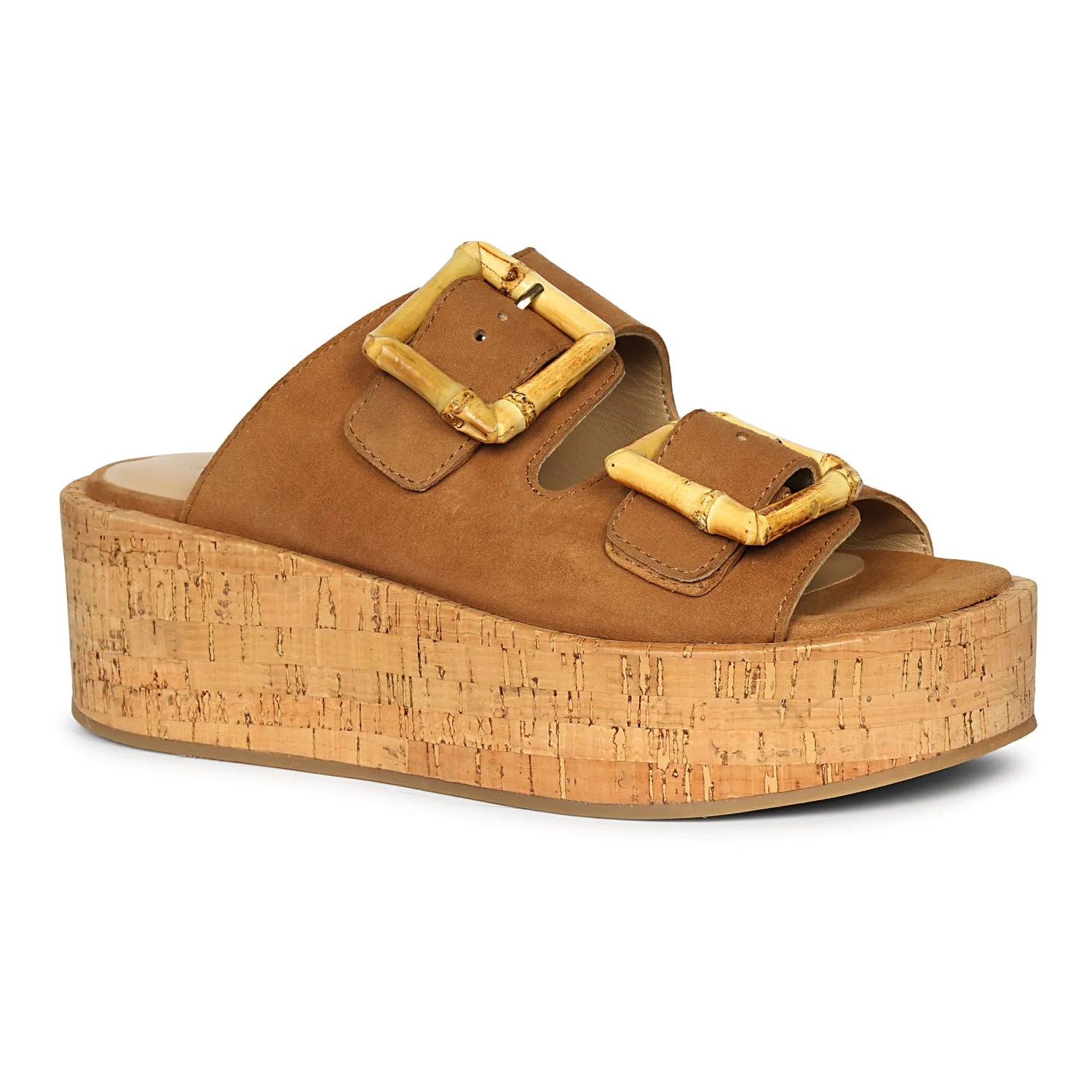 Luxury Feel Corkie - Cognac Sandals  Limited Release!