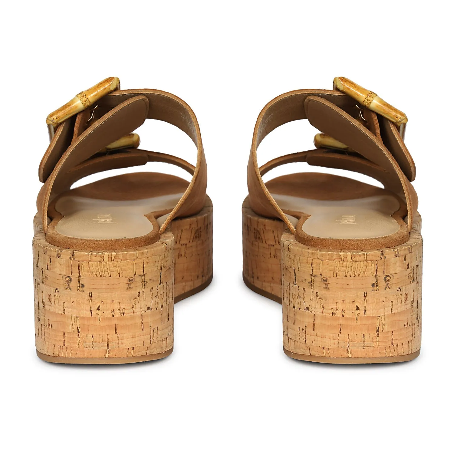 Luxury Feel Corkie - Cognac Sandals  Limited Release!