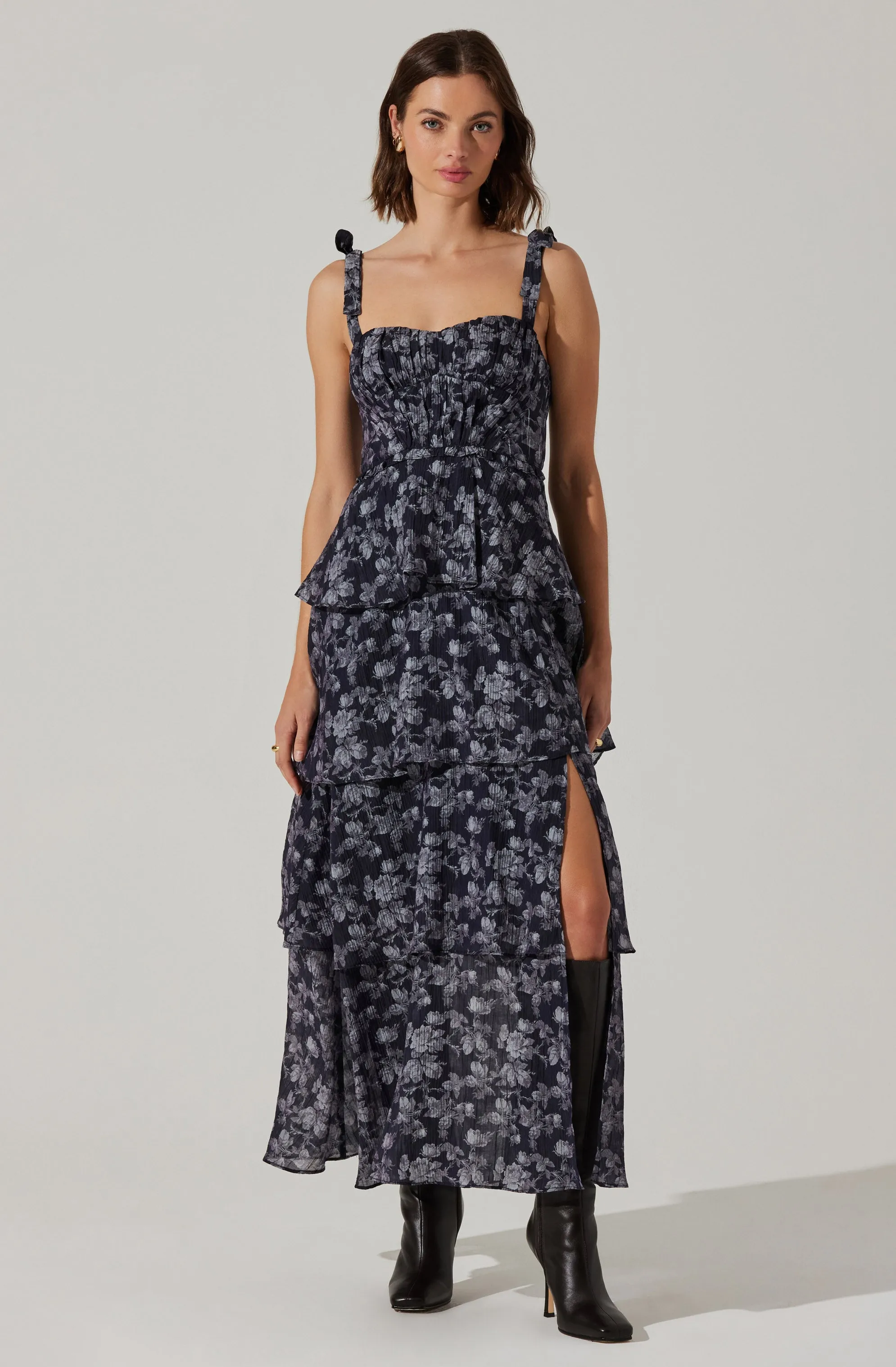 Luxury Feel Mellorie Floral Tiered Maxi Dress  Limited Availability!