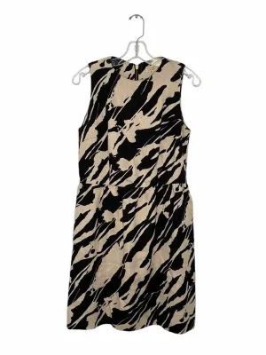 Michael Kors Size 8 Cream Print Pre-Owned Dress- Ladies