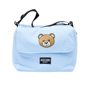 Moschino Kids New Born Changing Bag & Internal Mat with Teddy Bear and Logo