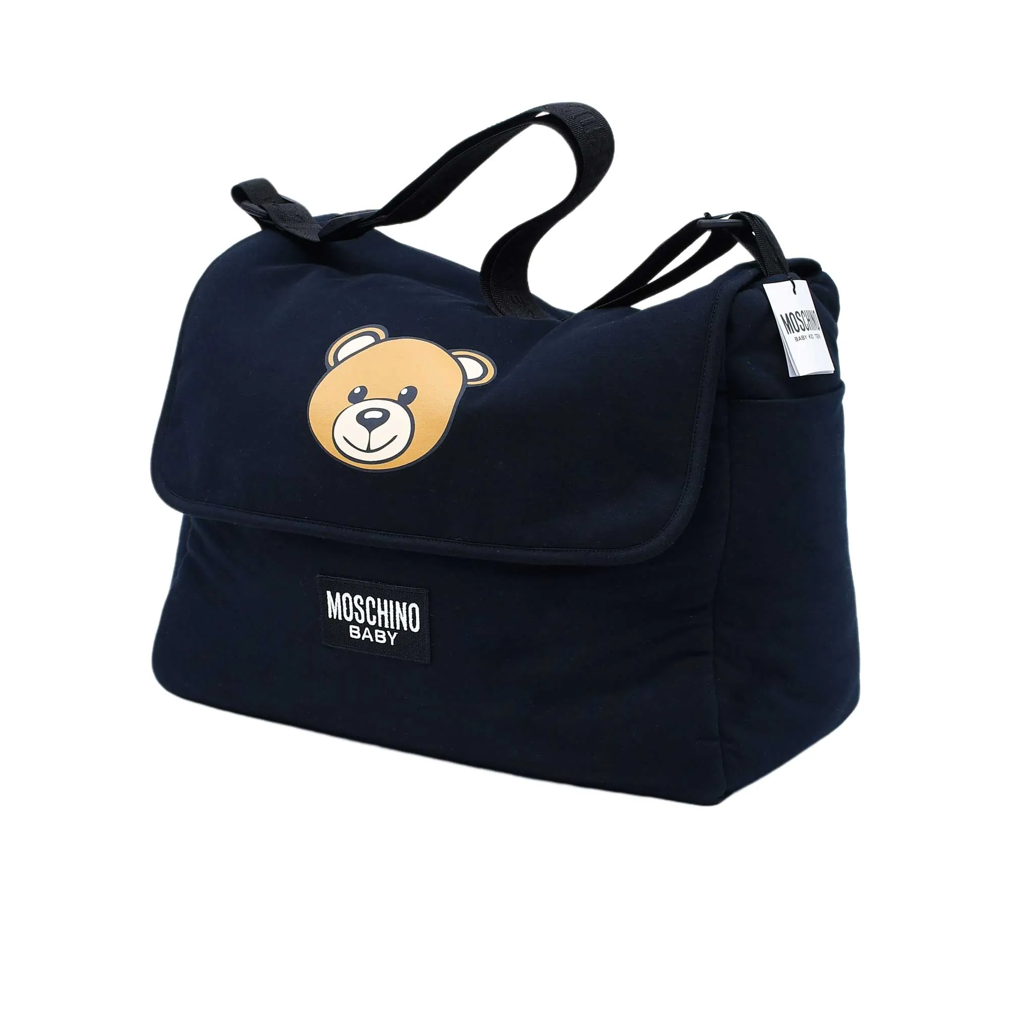 Moschino Kids New Born Changing Bag & Internal Mat with Teddy Bear and Logo