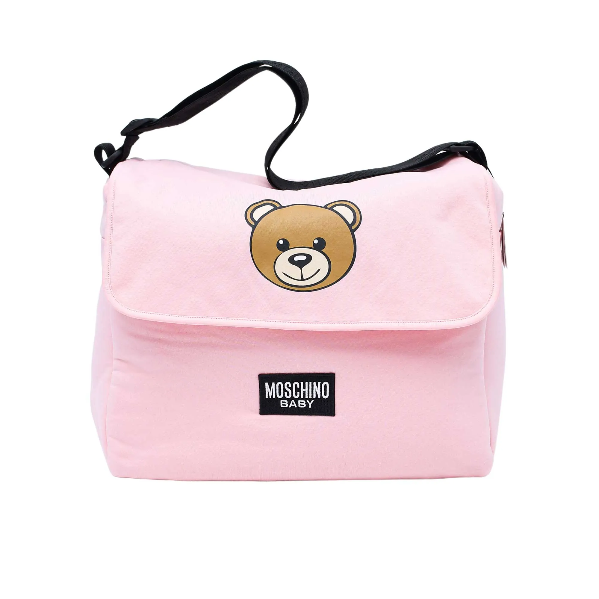 Moschino Kids New Born Changing Bag & Internal Mat with Teddy Bear and Logo
