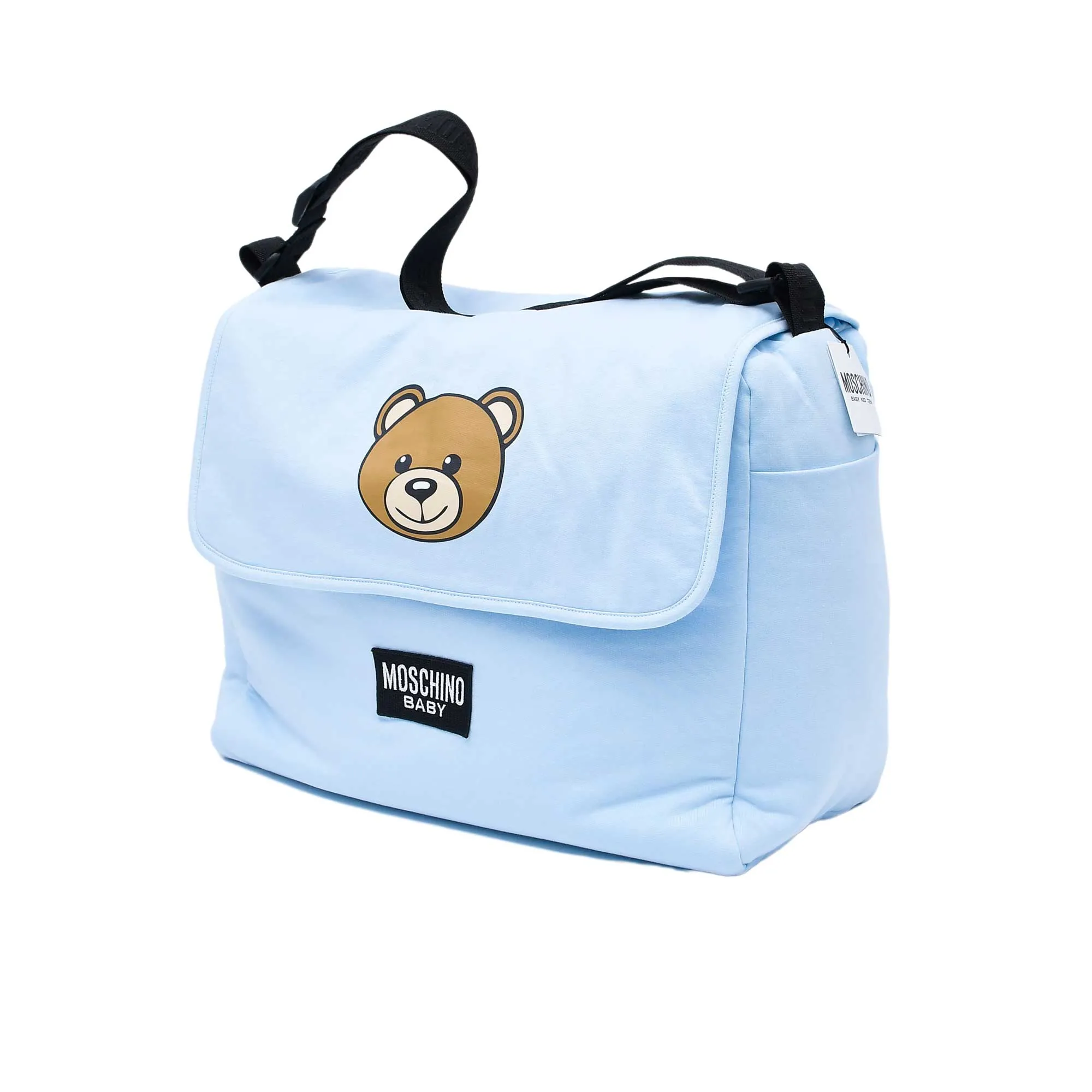 Moschino Kids New Born Changing Bag & Internal Mat with Teddy Bear and Logo