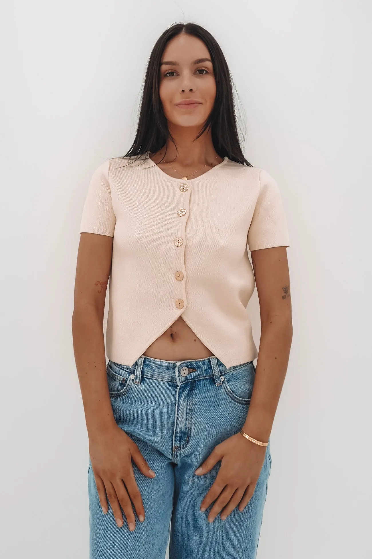 Niamh Knit Top Cream