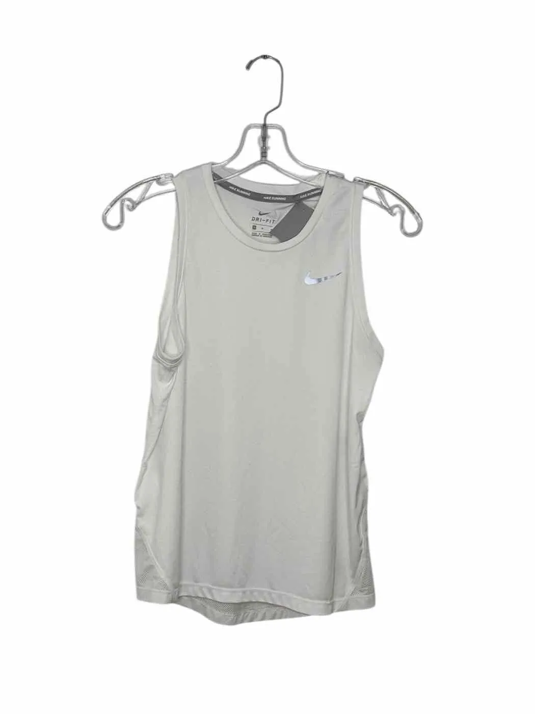 Nike Size Medium White Pre-Owned Tank Top- Ladies