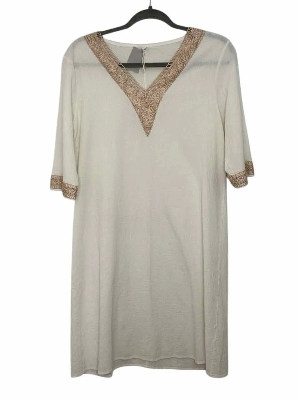 No Brand Label Size Large White Pre-Owned Dress- Ladies