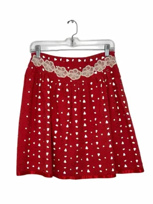 No Brand Label Size Medium Red Pre-Owned Skirt- Ladies