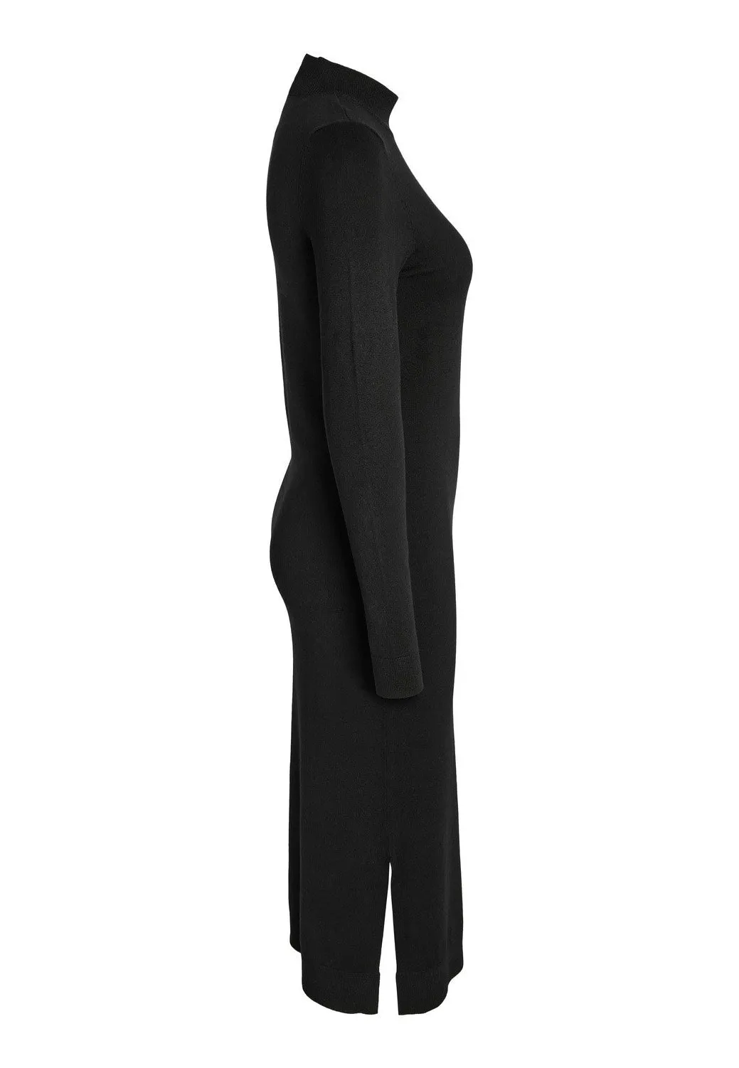 Noisy May - Sandi Long Highneck Black - Knit Dress