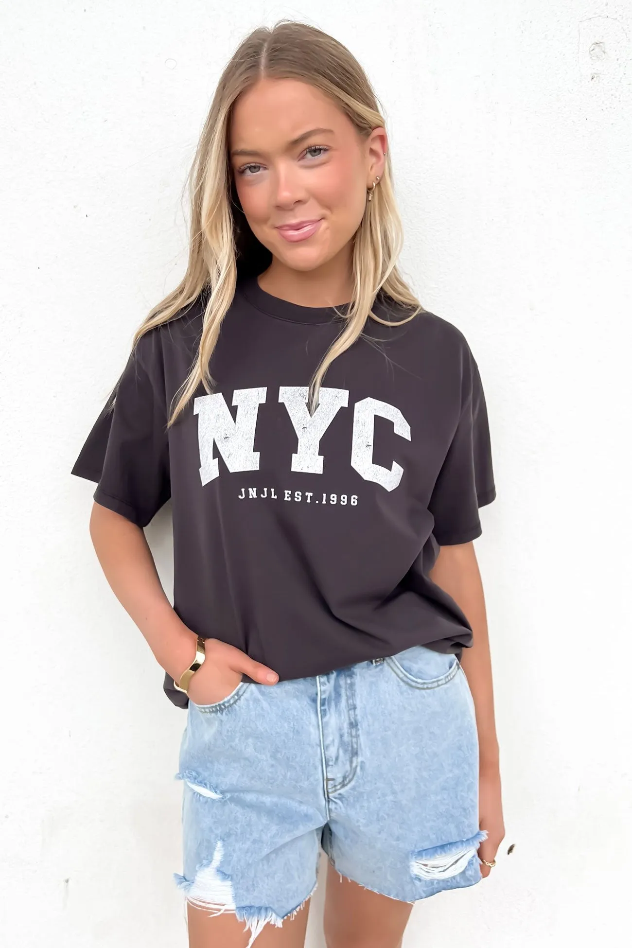 NYC Tee Washed Black