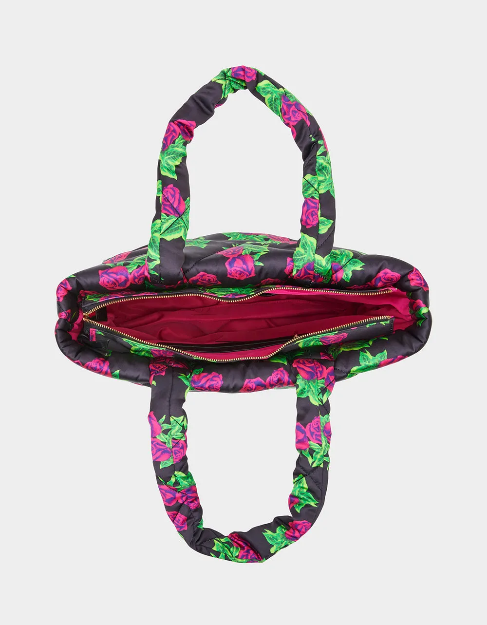 NYLON PILLOW TOTE FLORAL | RE:LUV Betsey Johnson