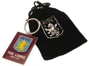 Official Aston Villa keyring with bag