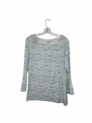 Orvis Size X-Large White Stripe Pre-Owned Top- Ladies