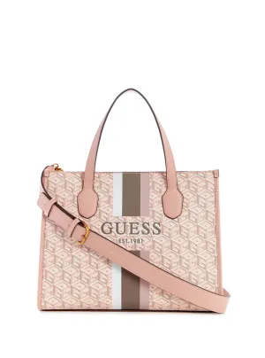 Pale Pink Silvana Small Tote Bag Guess