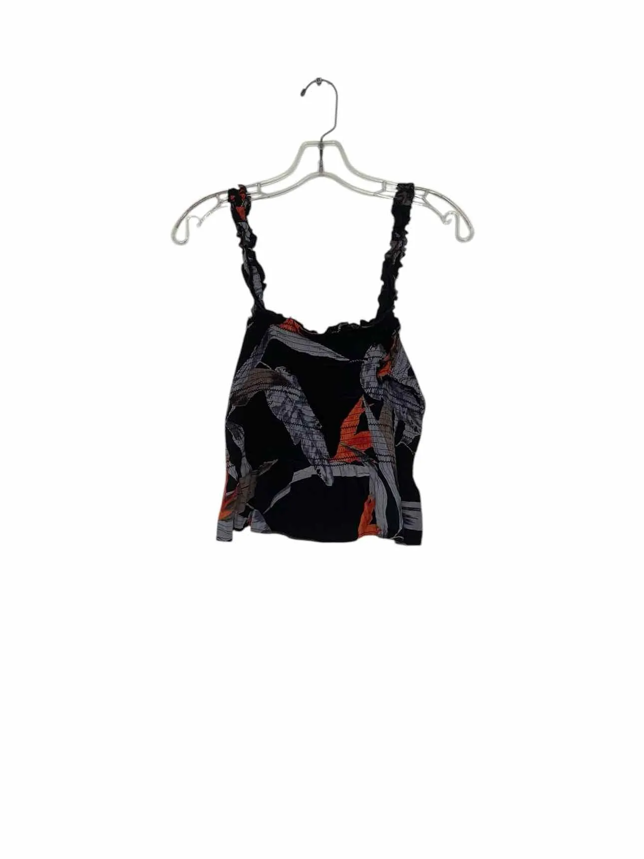 Patrons of Peace Size Medium Navy Print Pre-Owned Tank Top- Ladies