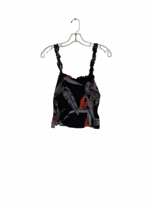 Patrons of Peace Size Medium Navy Print Pre-Owned Tank Top- Ladies