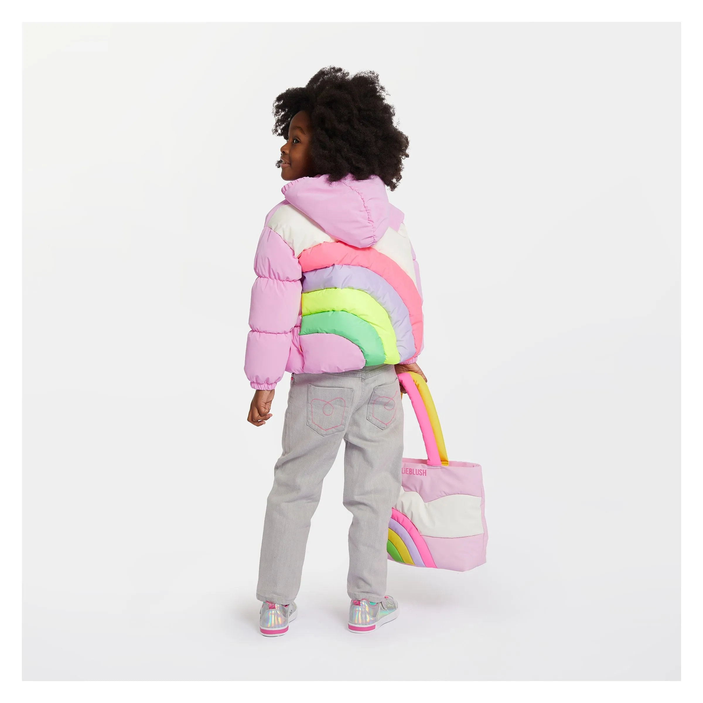 Pink Rainbow Parka Jacket
