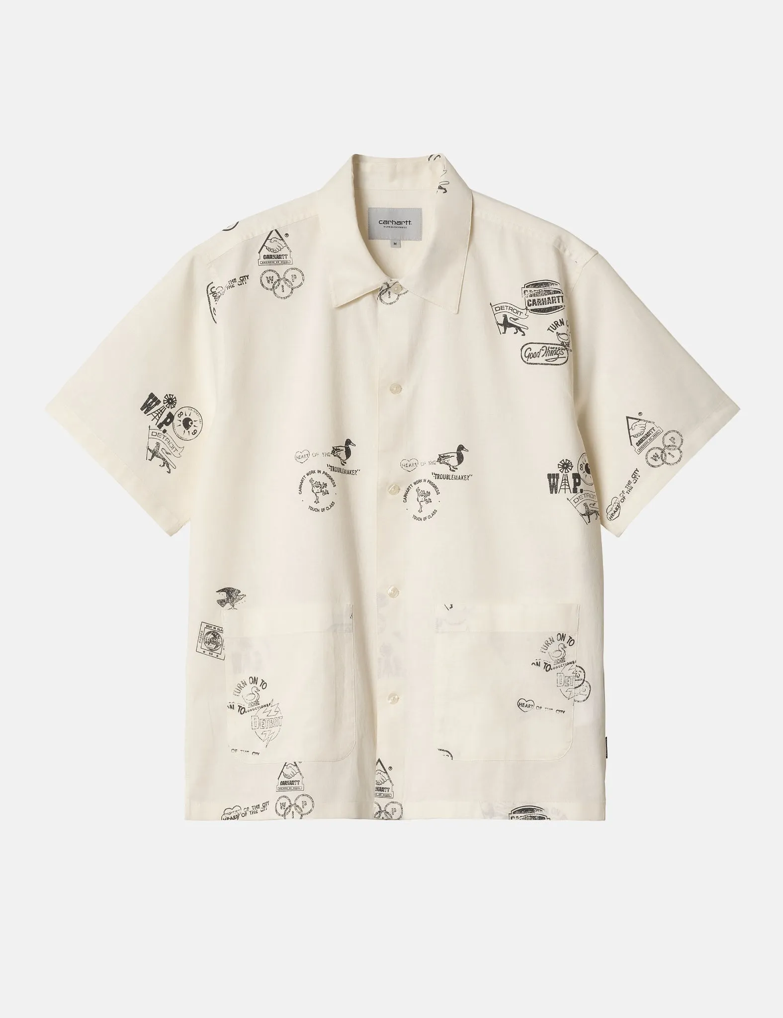 Premium Quality Carhartt WIP Stamp Print Shirt Sleeve Shirt - Wax  Ends Soon!