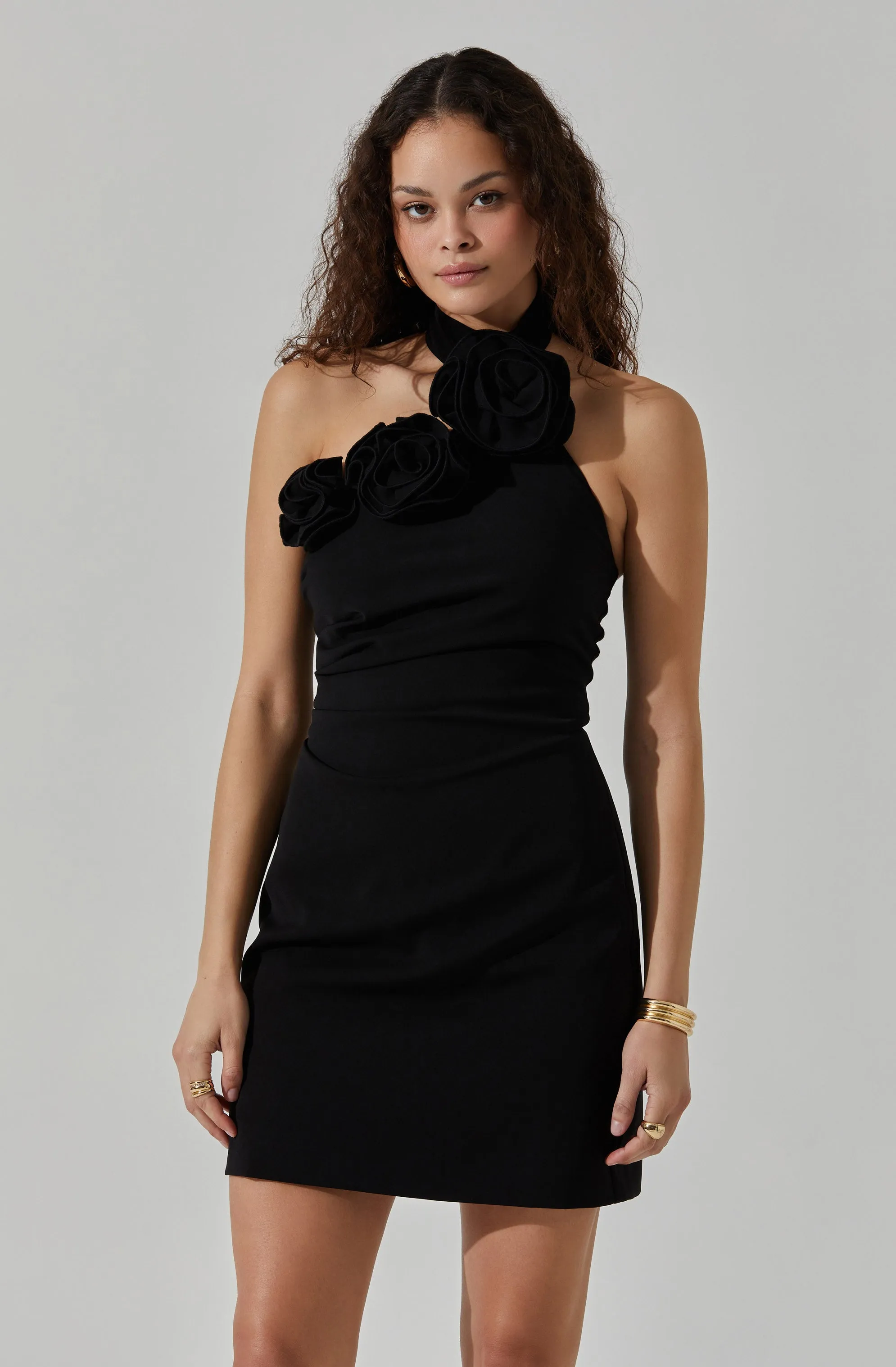Premium Quality Corsage Halter Mini Dress  Limited Release!