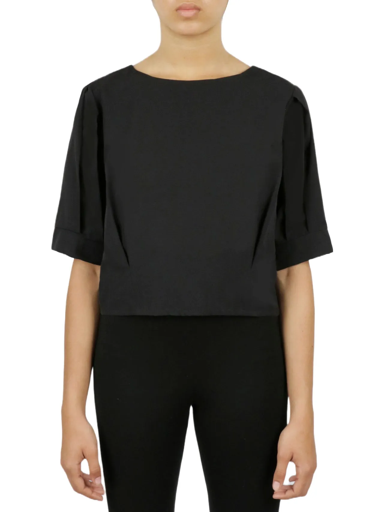 Premium Quality Cropped Tie Back Blouse  Dont Miss Out!