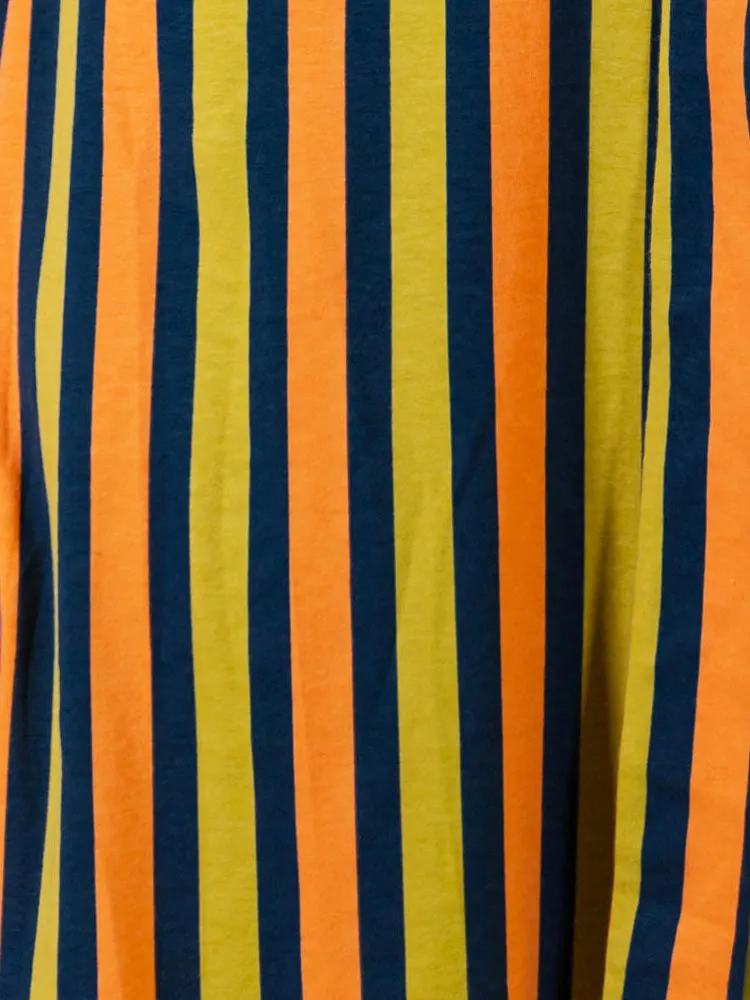 Premium Quality Opal Plus Size Dress - Navy Chartreuse Stripe  Stylish & Comfortable