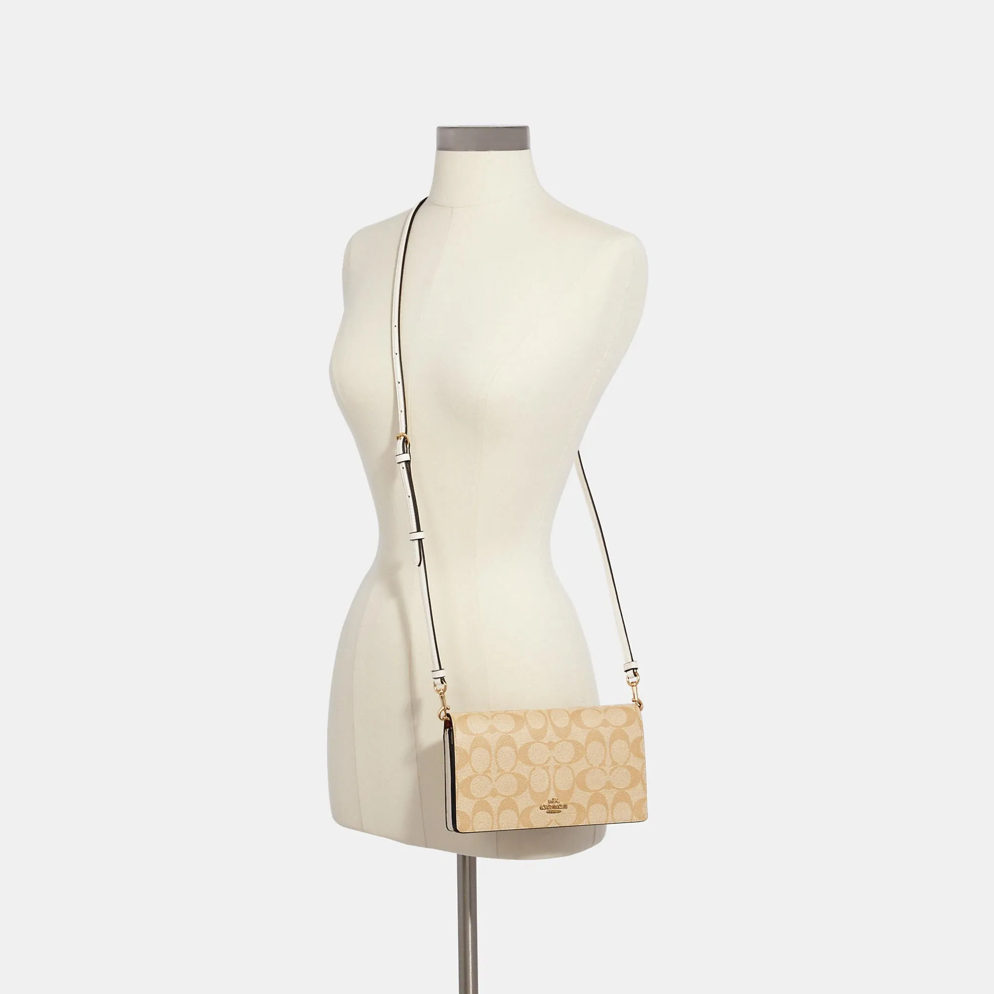 Reformation Coach Outlet Anna Foldover Crossbody Clutch In Signature Canvas