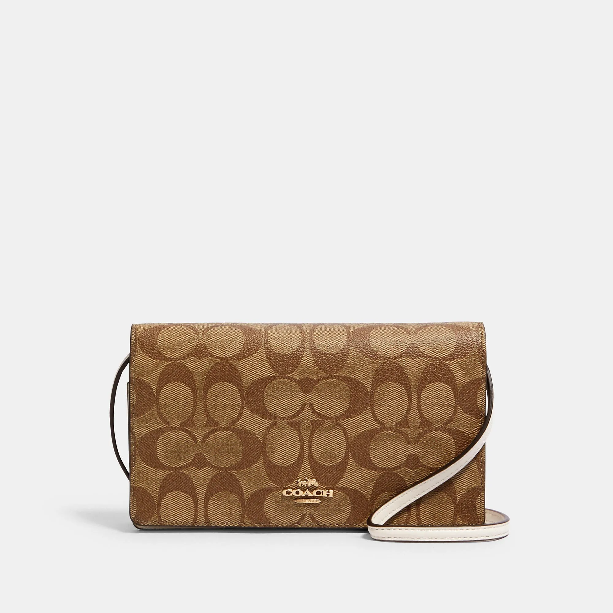 Reformation Coach Outlet Anna Foldover Crossbody Clutch In Signature Canvas