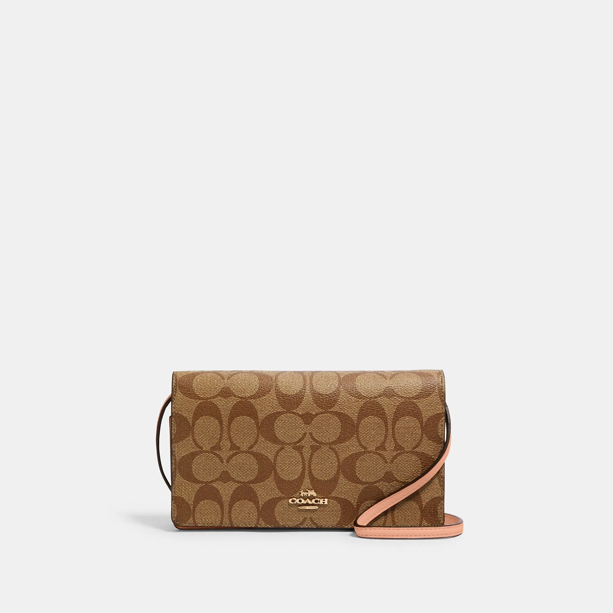 Reformation Coach Outlet Anna Foldover Crossbody Clutch In Signature Canvas