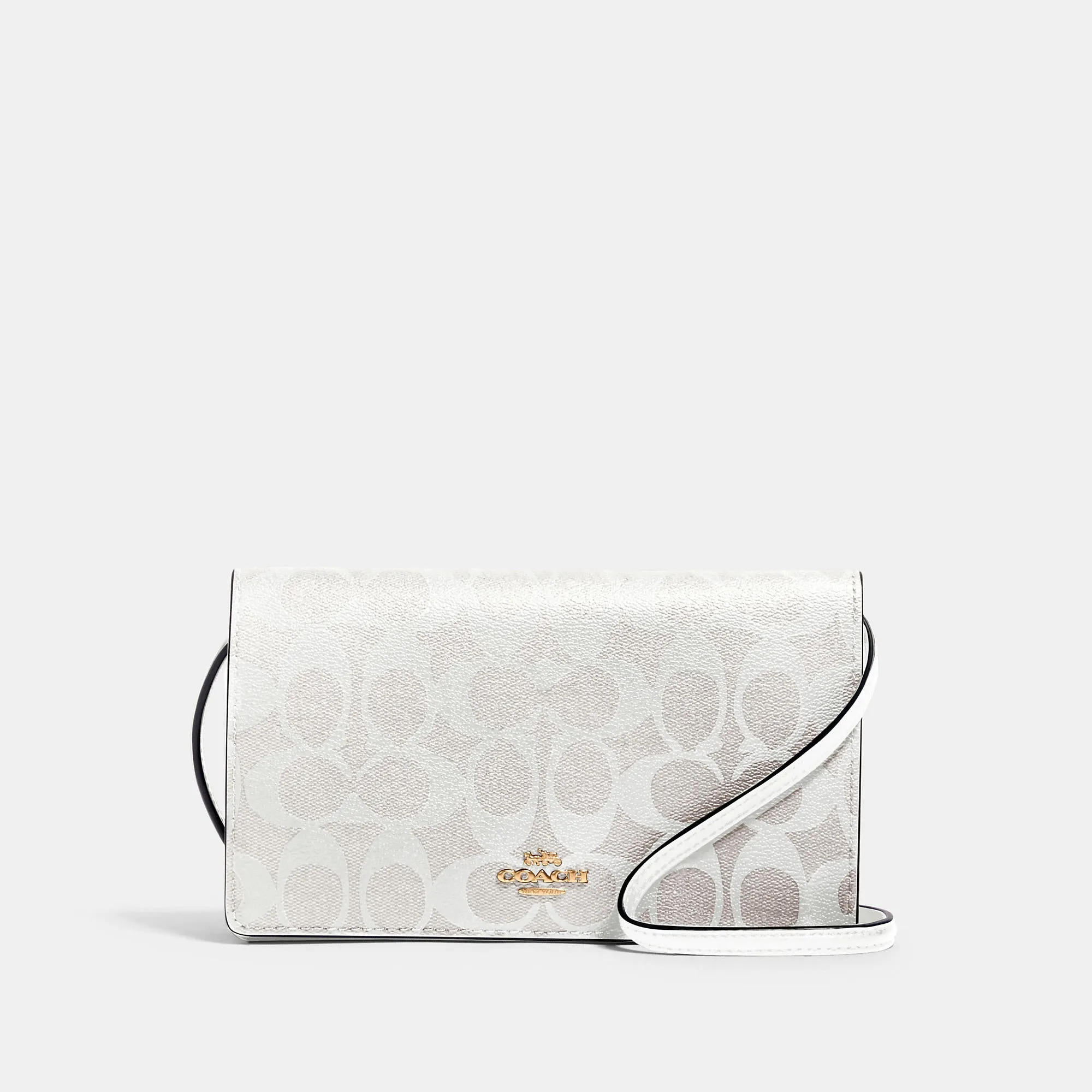 Reformation Coach Outlet Anna Foldover Crossbody Clutch In Signature Canvas