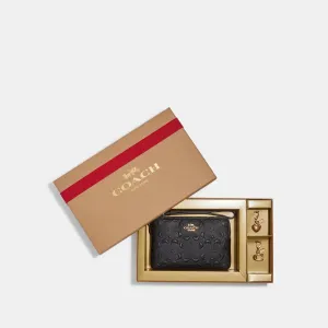 Reformation Coach Outlet Boxed Corner Zip Wristlet In Signature Leather