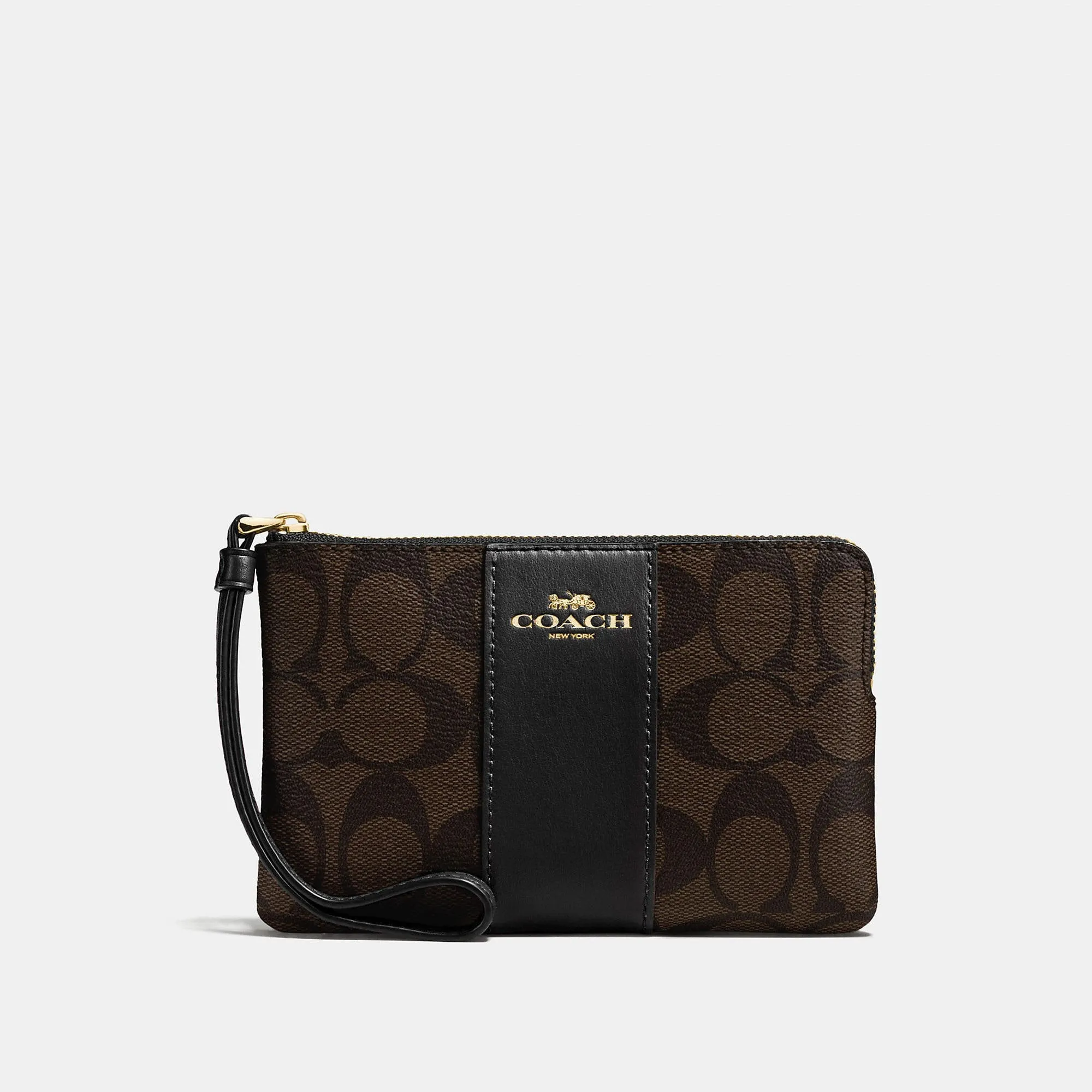 Reformation Coach Outlet Corner Zip Wristlet In Signature Canvas