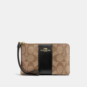 Reformation Coach Outlet Corner Zip Wristlet In Signature Canvas