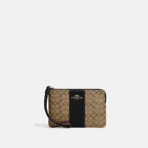 Reformation Coach Outlet Corner Zip Wristlet In Signature Canvas