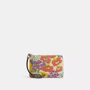 Reformation Coach Outlet Corner Zip Wristlet With Floral Print