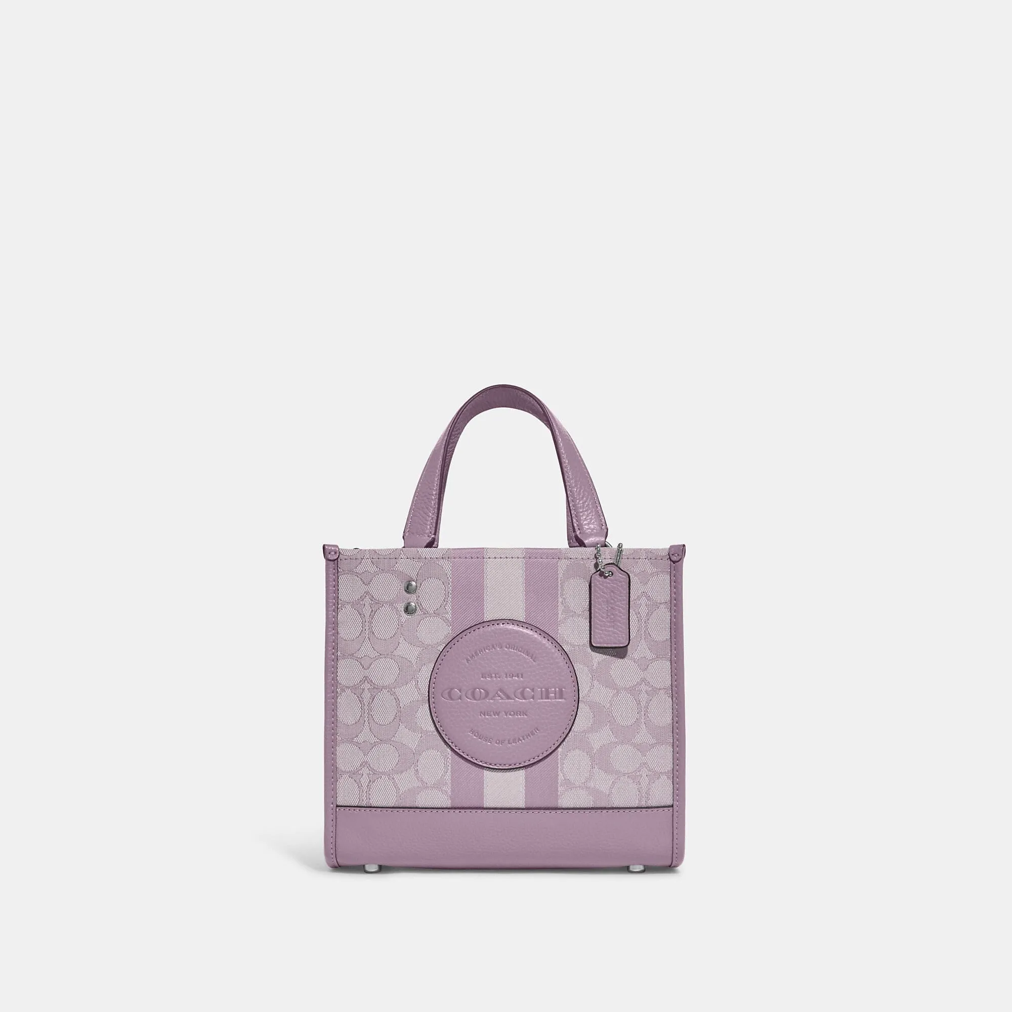 Reformation Coach Outlet Dempsey Tote 22 In Signature Jacquard With Stripe And Coach Patch