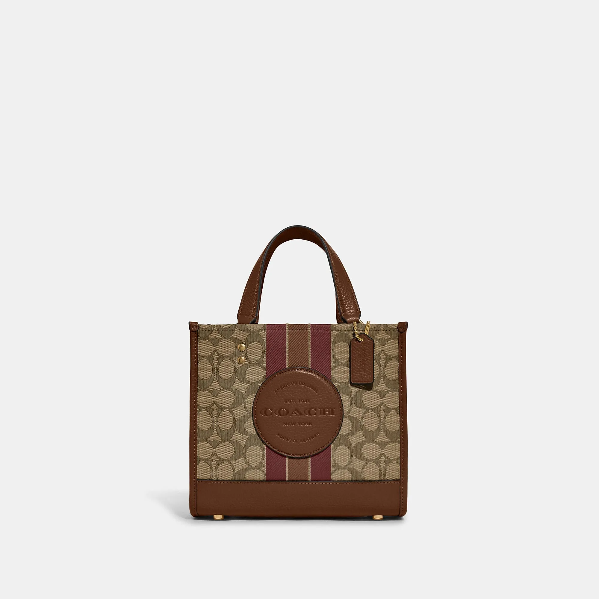 Reformation Coach Outlet Dempsey Tote 22 In Signature Jacquard With Stripe And Coach Patch