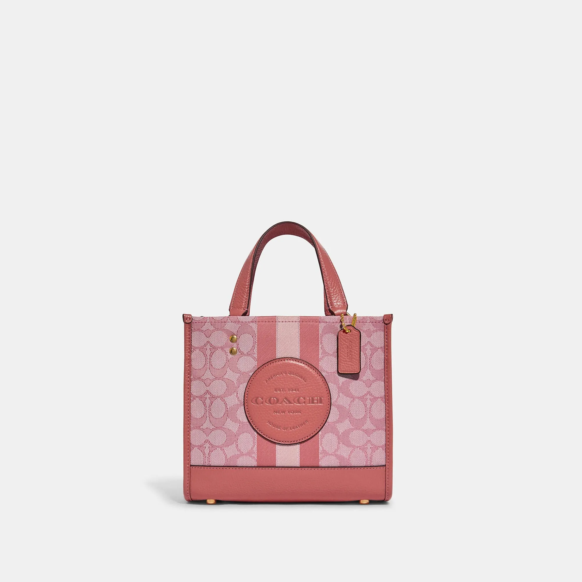 Reformation Coach Outlet Dempsey Tote 22 In Signature Jacquard With Stripe And Coach Patch