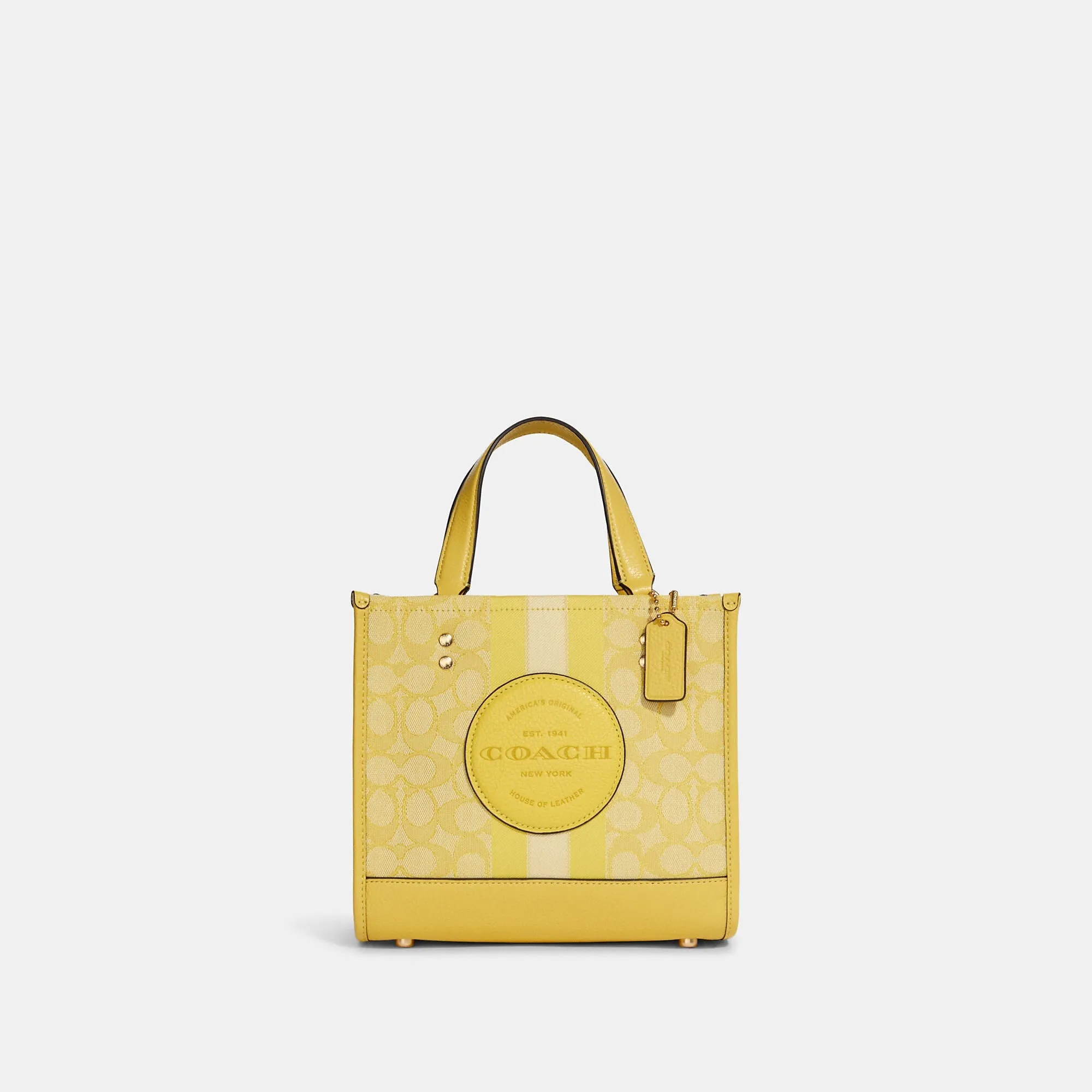 Reformation Coach Outlet Dempsey Tote 22 In Signature Jacquard With Stripe And Coach Patch