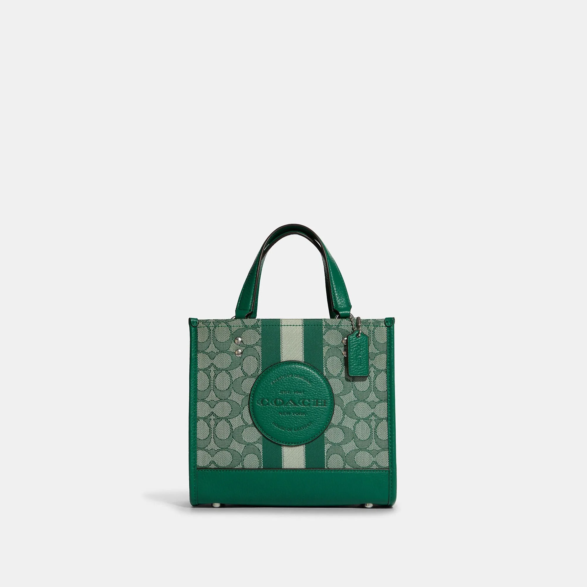 Reformation Coach Outlet Dempsey Tote 22 In Signature Jacquard With Stripe And Coach Patch
